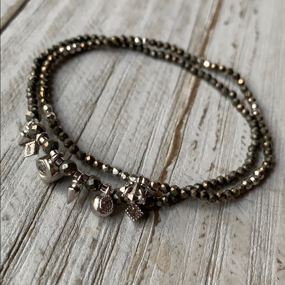 Kendra Scott Supak Pyrite Stacking Bracelets NEW - Picture 11 of 14